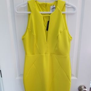 Yellow form fitting dress